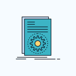 code executable file running script flat icon vector image