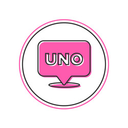 filled outline uno card game icon isolated vector