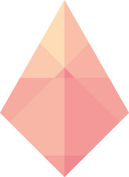 Geometric hexagonal pyramid shape icon line style Vector Image