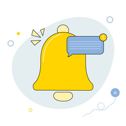 notification message bell incoming inbox vector image