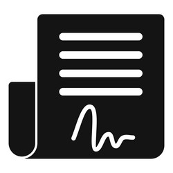 scanner paper check icon simple detect vector