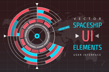 Ui hud infographic interface web elements vector