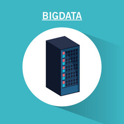 web hosting and big data design vector image