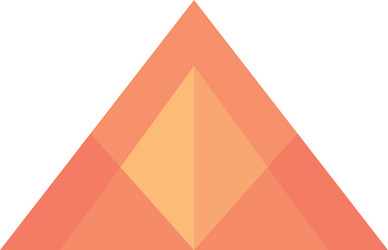geometric triangular shape icon flat style vector image