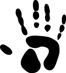 Handprint Graphic Vector Image
