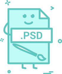 computer psd file format type icon design vector