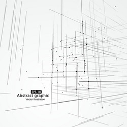 dot and line composition abstract graphics vector image