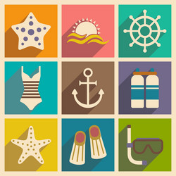 flat with shadow concept and mobile application vector image
