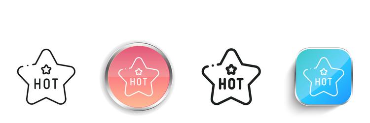 hot item icon thin linear regular and button vector image