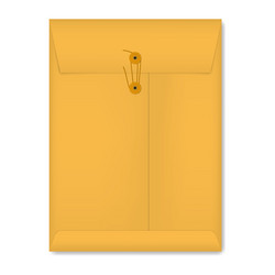 kraft paper envelope folder with button vector