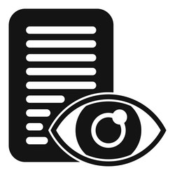 eye check document icon simple scan vector image