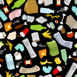 Garbage Seamless Pattern - Waste Texture vector