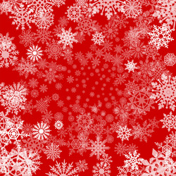 Red abstract background with snowflake Royalty Free Vector