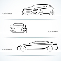 Contemporary Car Silhouettes Vector Image