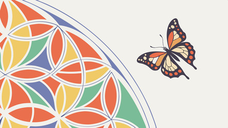 dynamic soaring butterfly with abstract wings vector image