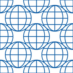 linear globe icon isolated seamless pattern vector