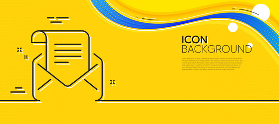 mail newsletter line icon read message vector image