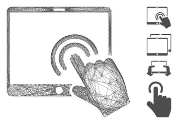 net double click tablet mesh vector image