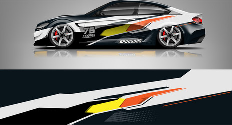Racing Stripe Car Wrap Vector Image
