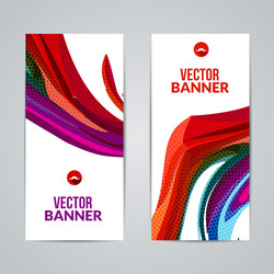 set of polygonal triangular colorful background vector image