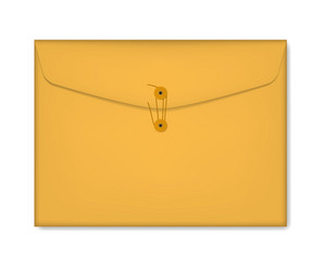 Closed paper envelope file folder with string vector