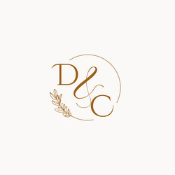 Initial ch handwriting logo with circle template Vector Image