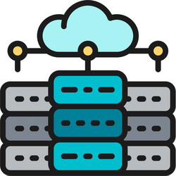 web hosting server data centre distributed vector image