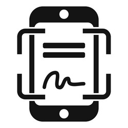 writing signature icon simple check data vector image