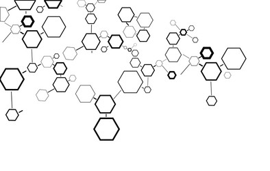 abstract hexagonal structures vector image