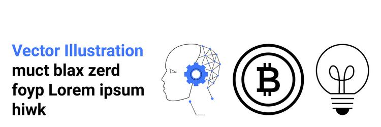 artificial intelligence blockchain vector image