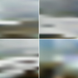 Blurred backgrounds set with sea landscape vector