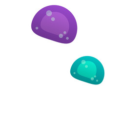 Floating elements purple blue vector