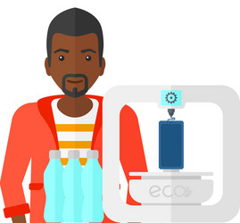 man with three d printer vector