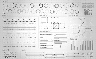 Modern UI Elements - Display & Dashboard vector image