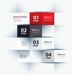 Step Paper Layout - Numbers & Lines vector image