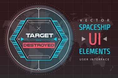 ui hud infographic interface web elements vector image