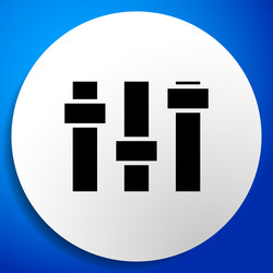 adjuster slider tuner fader bars with levers knobs vector image