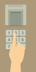 enter code on the keys vector image
