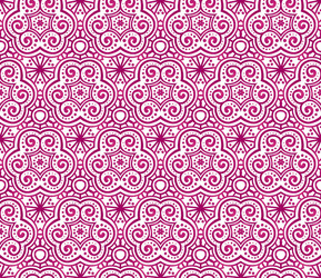 red abstract curls seamless pattern vector