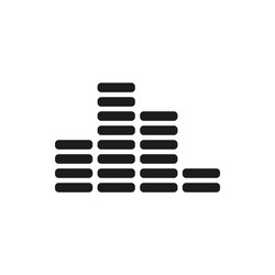 simple black equalizer icon on white background vector