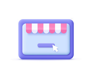 tablet screen with online shop shopping vector