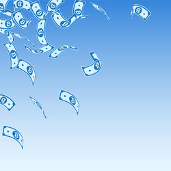 bitcoin internet currency notes falling floating vector image