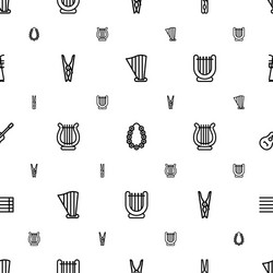 string icons pattern seamless white background vector image