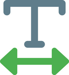 Change font width in text document application vector