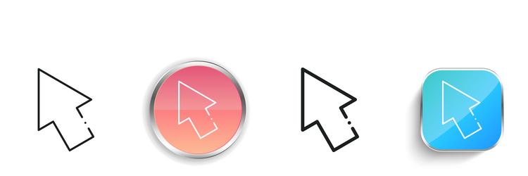 direct selection icon thin linear regular vector image
