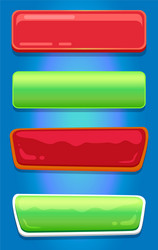 empty glossy web buttons with place for text set vector image