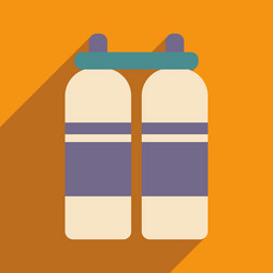 flat with shadow icon and mobile application air vector image