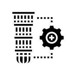 hardware scalability quantum computer glyph icon vector image