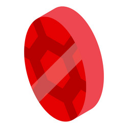 red pill showing honeycomb pattern under vector image