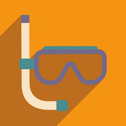flat with shadow icon and mobile application vector image